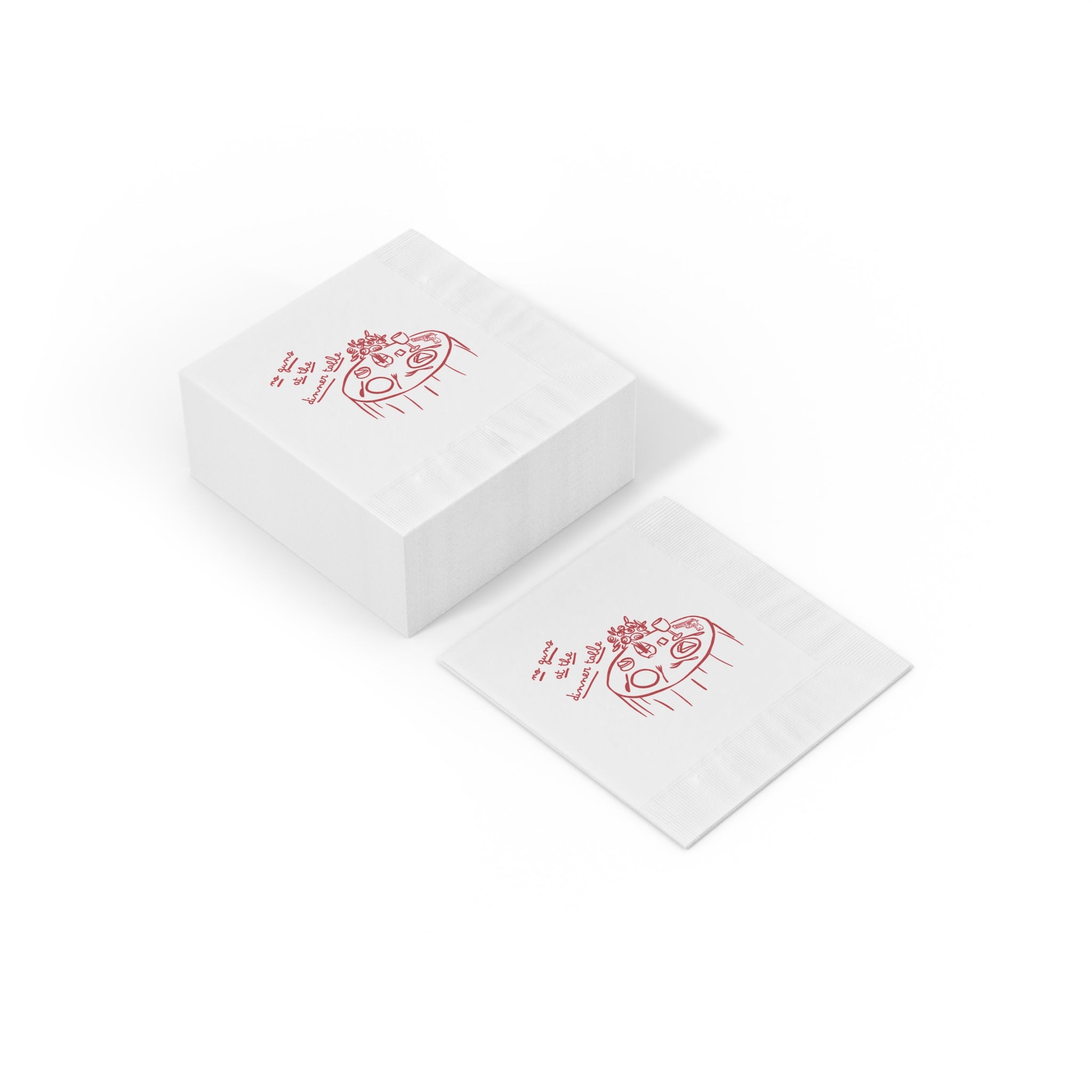 No Guns at the Dinner Table Napkins, Book Club Hostess Gift, London Box Set, Magnolia Parks, Cocktail Coaster