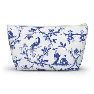Chinoiserie Jewelry Pouch - Accessory Case, Travel Organizer, Pencil Bag, Gift for Her, Makeup Bag, Cute Indigo Blue and White