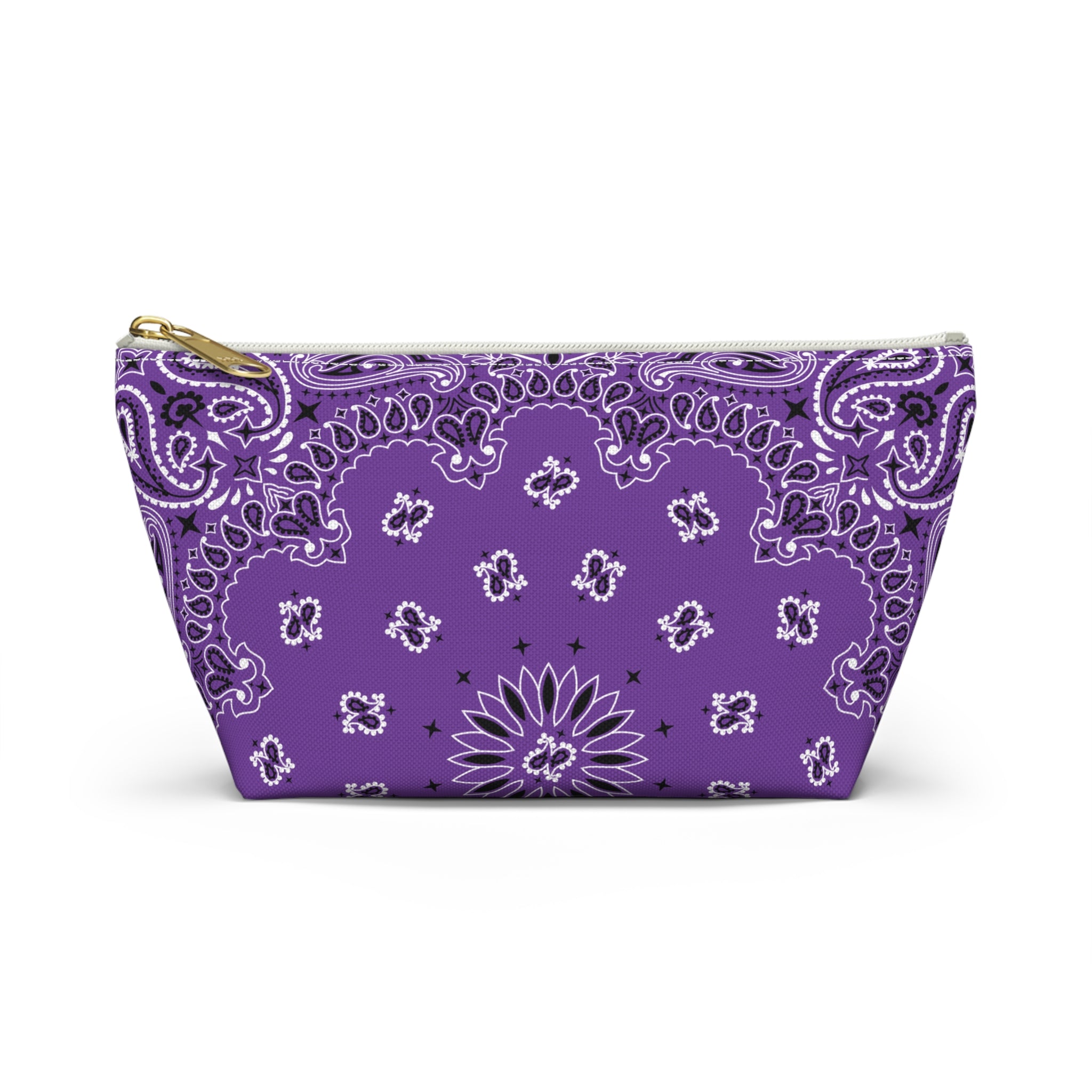 Purple Bandana Jewelry Pouch - Travel Organizer, Pencil Bag, Gift for Her, Cosmetic Makeup Bag, Cute Accessory Case