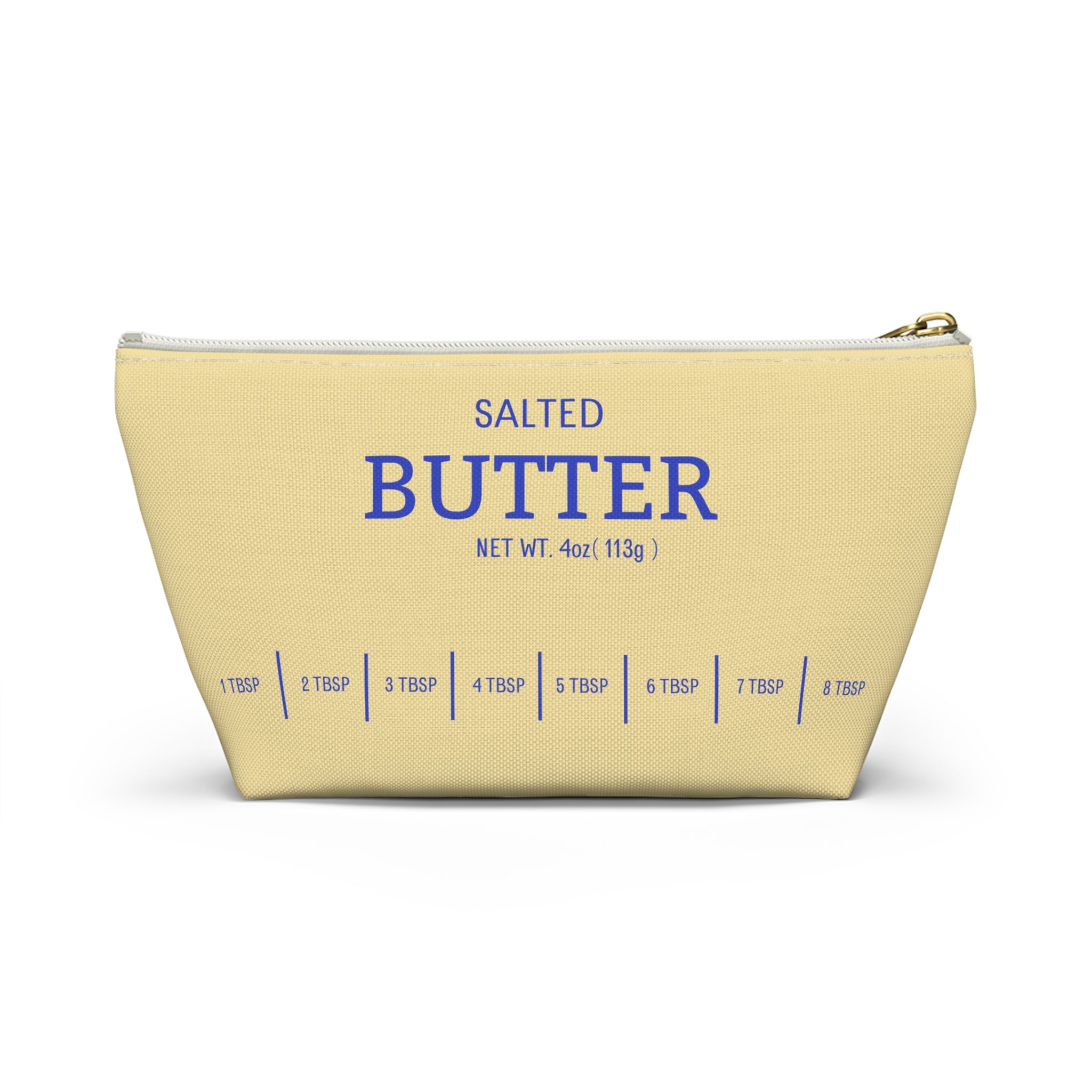 Stick of Butter Jewelry Pouch, Yellow Funny Gift for Foodie Chief, Cooks, Hostess, Pencil Case, Cooking Utensil Bag