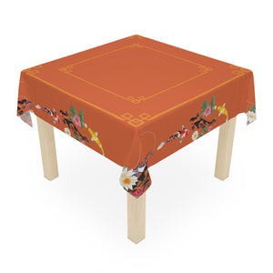 Orange Koi Mahjong Instructional Tablecloth