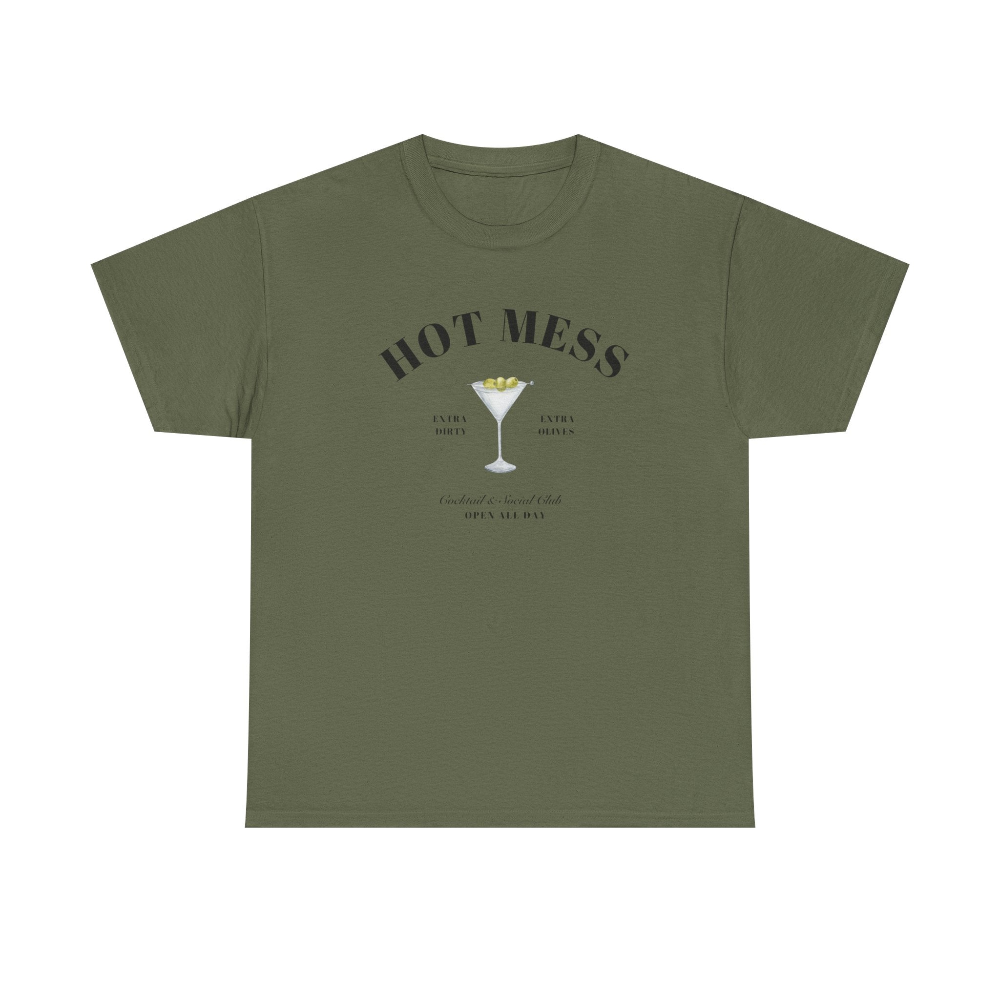 Hot Mess Cocktail Club Tee, Unisex Heavy Cotton Shirt
