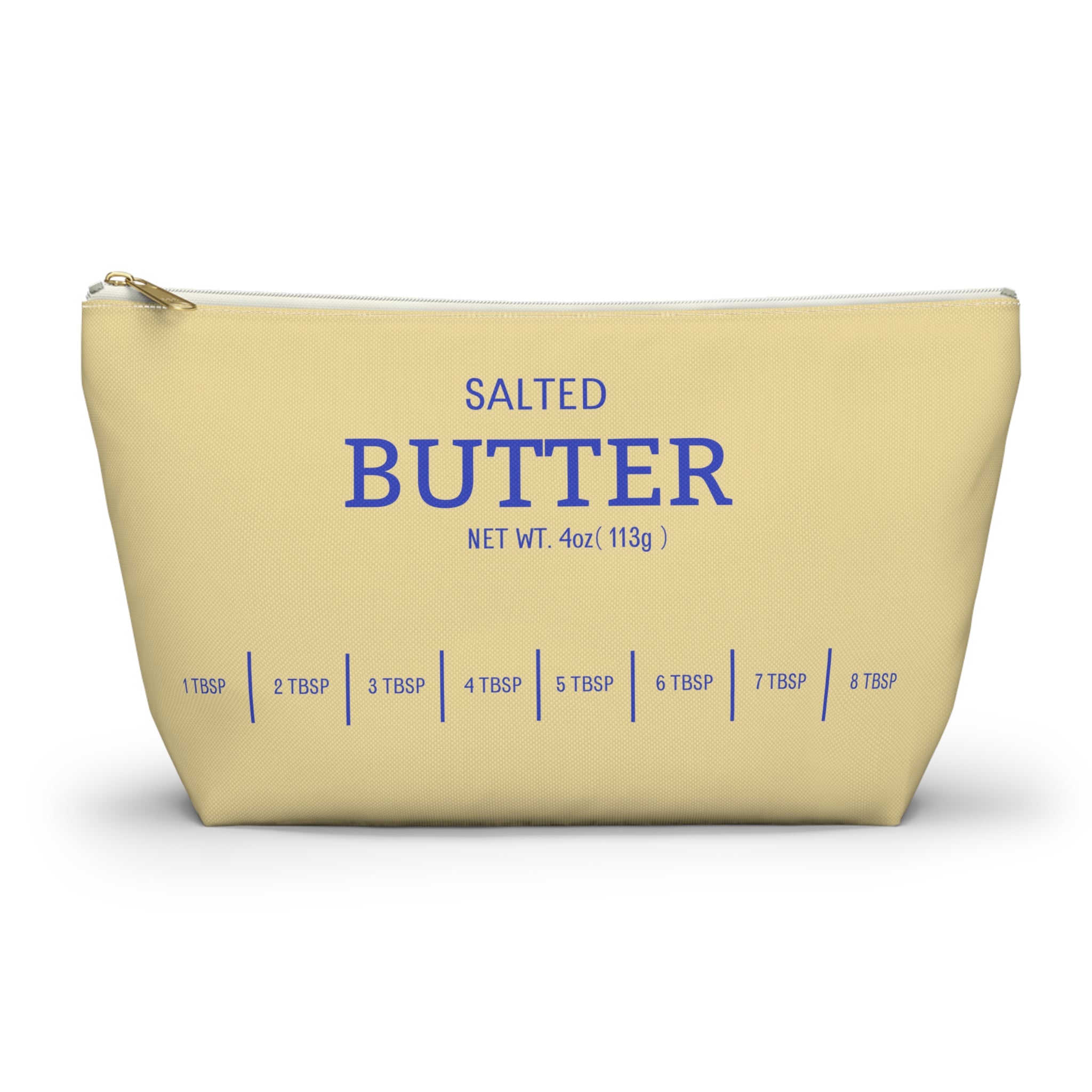 Stick of Butter Jewelry Pouch, Yellow Funny Gift for Foodie Chief, Cooks, Hostess, Pencil Case, Cooking Utensil Bag
