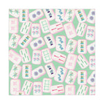 Mahjong Game Night Tablecloth, Hostess Gift,  Beginners Rules, Instructions, 55x55, Cocktails, Cowgirls, and Tiles Table Cover