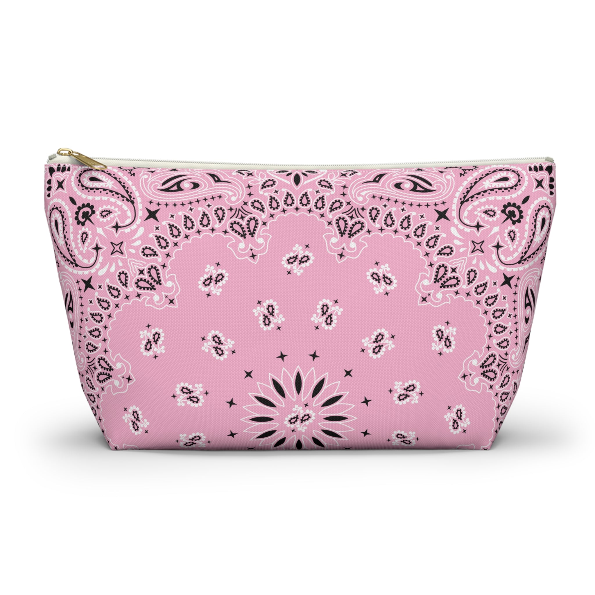 Pink Bandana Jewelry Pouch - Travel Organizer, Pencil Bag, Gift for Her, Cosmetic Makeup Bag, Cute Accessory Case