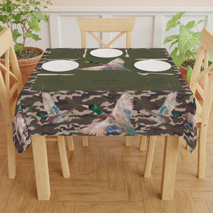 Duck Hunt Camo Mahjong Tablecloth, Camouflage, Guys Away Girls Will Play, Gaming Table Cover, Beginner, 55 x 55, Charleston Rules