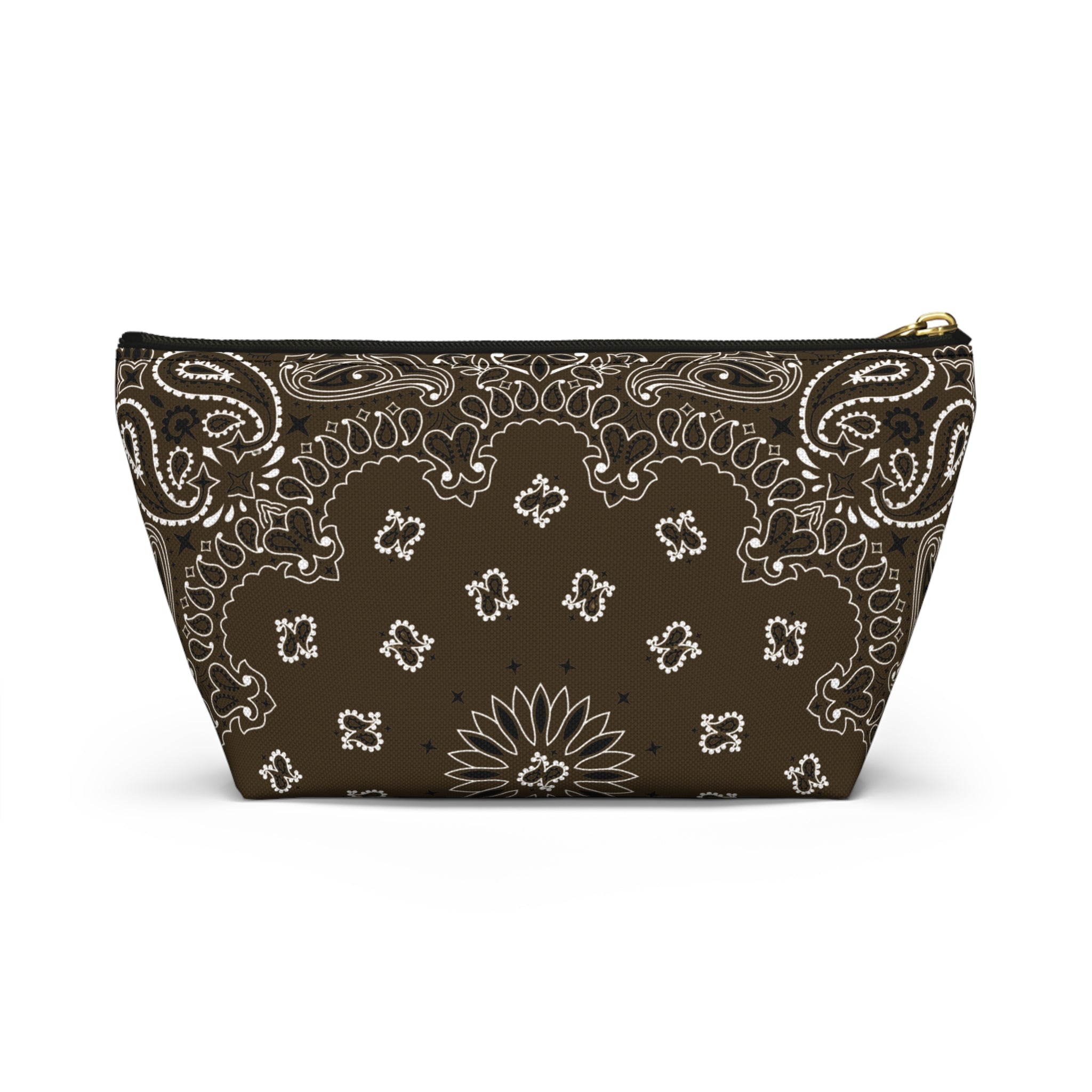 Brown Bandana Jewelry Pouch, Costal Cowgirl, Travel Organizer, Gift for Her, Cosmetic Makeup Accessory Case, Rodeo Western Classic