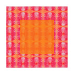 Orange & Pink Pagoda Mahjong Tablecloth | Chinoiserie Table Cover |  Hosting Decor | Hostess Gift | 55 in x 55 in | Game Night