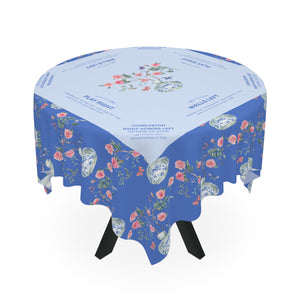 Mahjong Tablecloth, Spring Flowers, Game Night, Chinoiserie Vase, Pink, Hostess Gift, Table Cover, 55x55, Beginner Friendly, Instructions