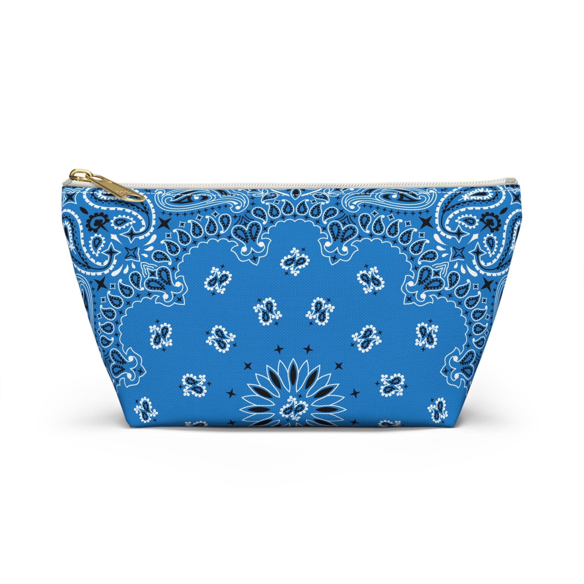 Sky Blue Bandana Jewelry Pouch - Costal Cowgirl, Travel Organizer, Gift for Her, Cosmetic Makeup Cute Accessory Case, Western Rodeo Style