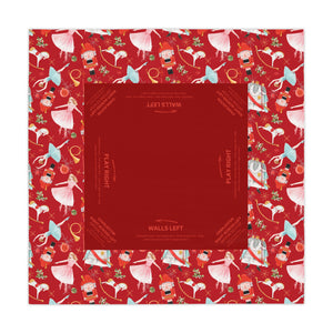 Christmas MAHJONG NutcrackerTablecloth, Mahjong Instructions, Size 55 x 55, Mahjong with Rules, great for beginners learning how to play