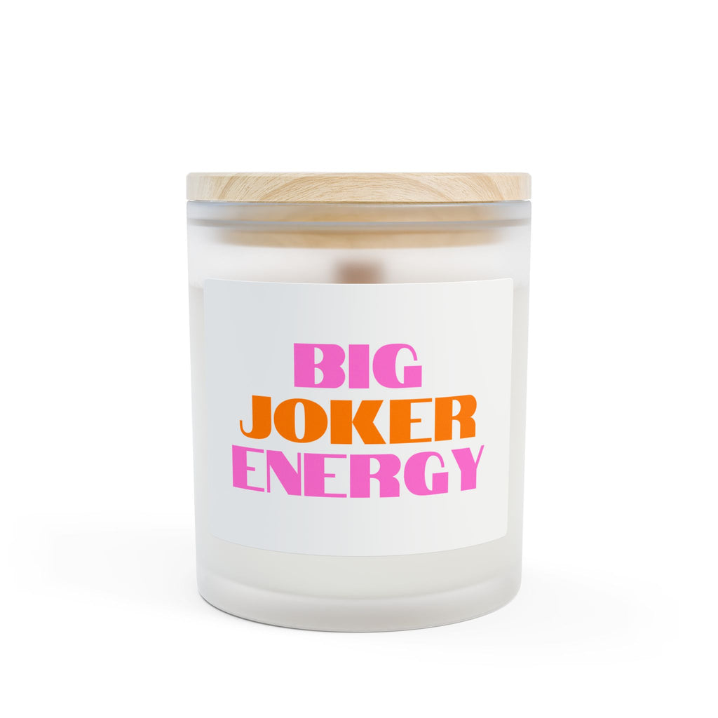 Big Joker Energy Candle, 11oz Frosted Glass Tumbler, Mahjong Hostess Gift, Game Night Present, Funny Gift,