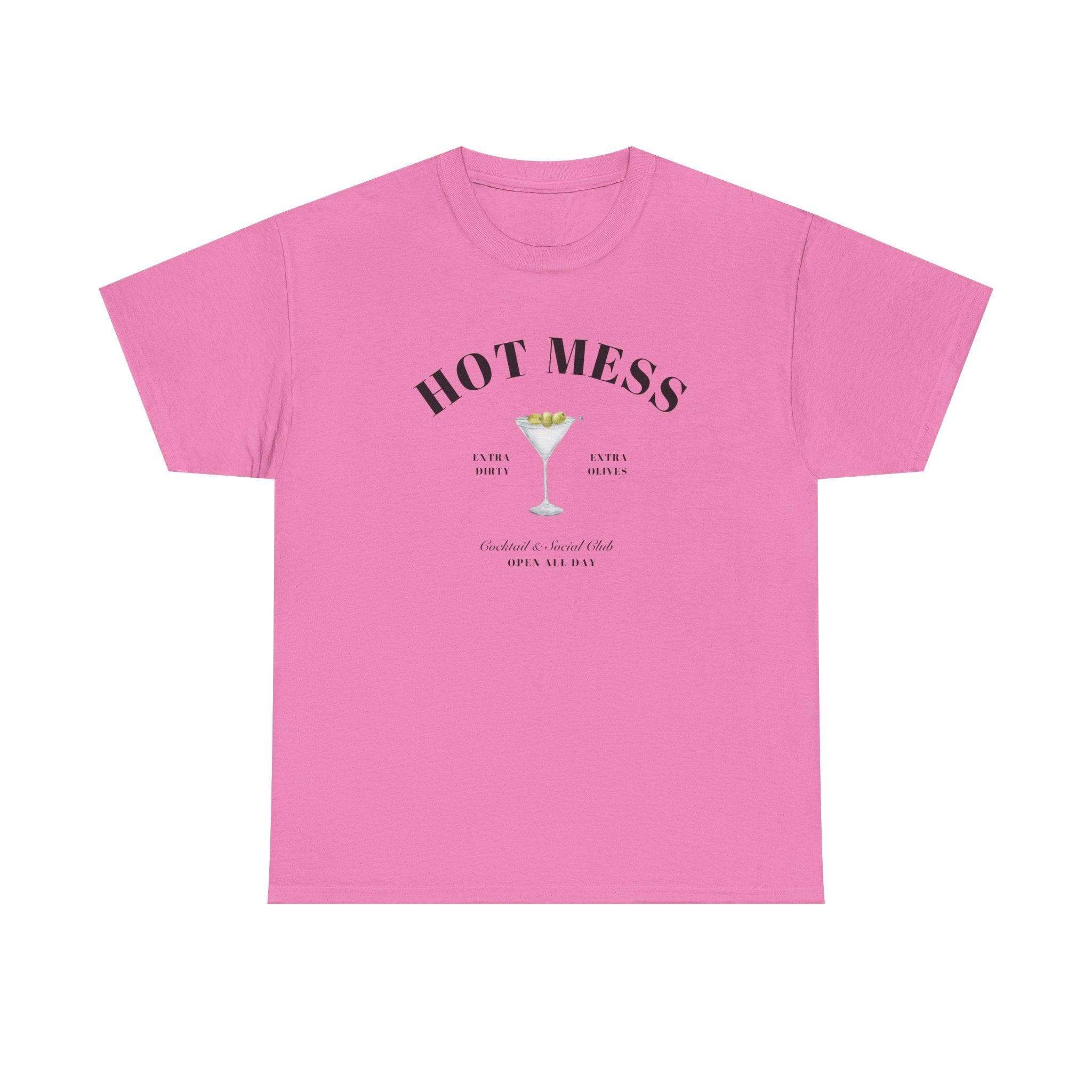 Hot Mess Cocktail Club Tee, Unisex Heavy Cotton Shirt
