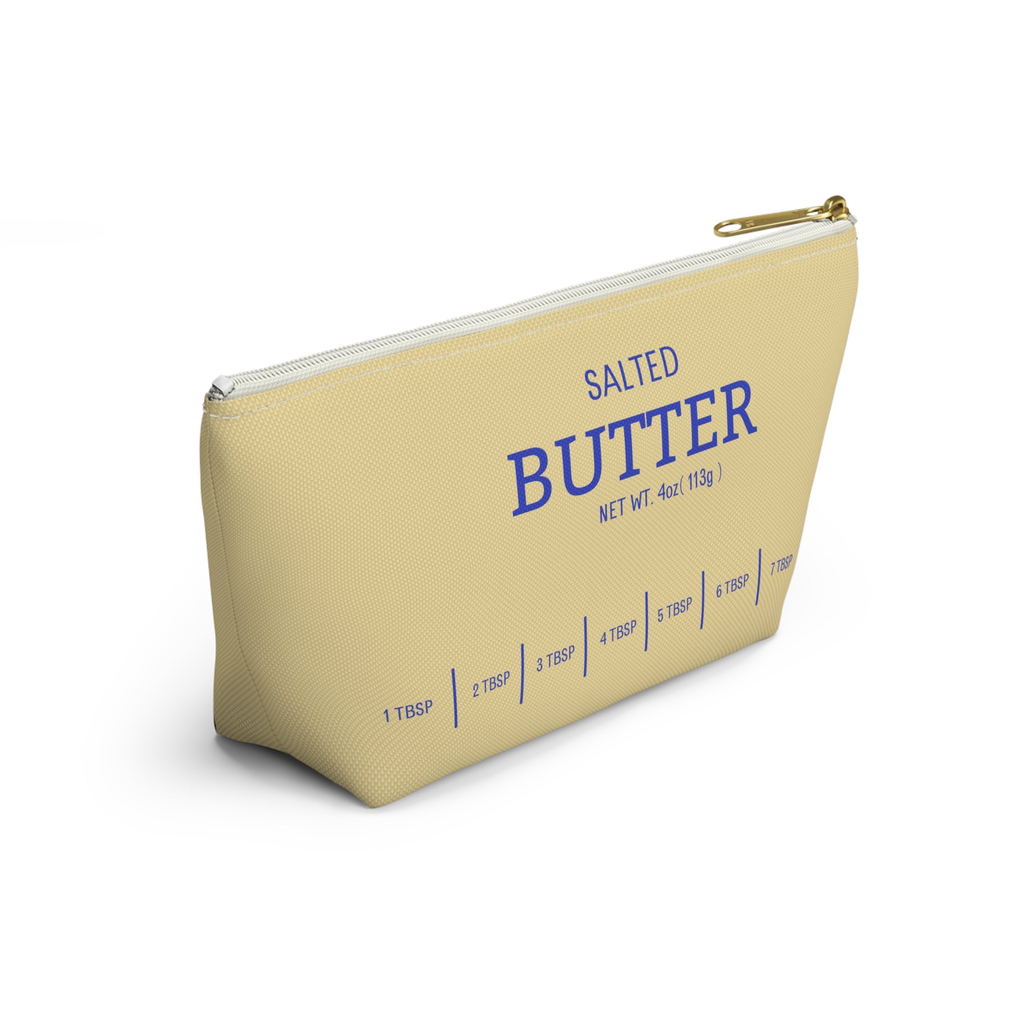 Stick of Butter Jewelry Pouch, Yellow Funny Gift for Foodie Chief, Cooks, Hostess, Pencil Case, Cooking Utensil Bag