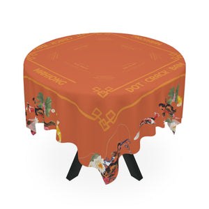 Orange Koi Mahjong Instructional Tablecloth, Great for Beginners, Game Night Decor, Hostess Gift