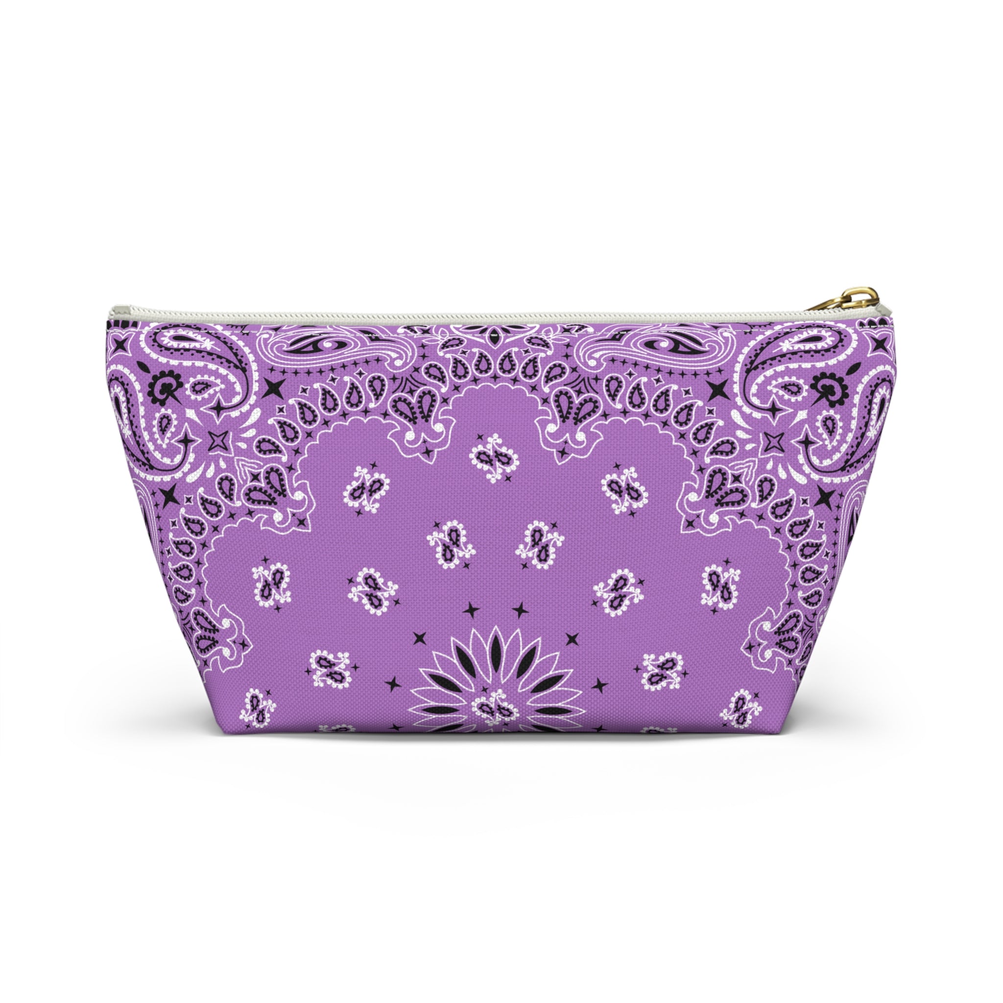 Lilac Bandana Jewelry Pouch - Travel Organizer, Pencil Bag, Gift for Her, Cosmetic Makeup Bag, Cute Accessory Case