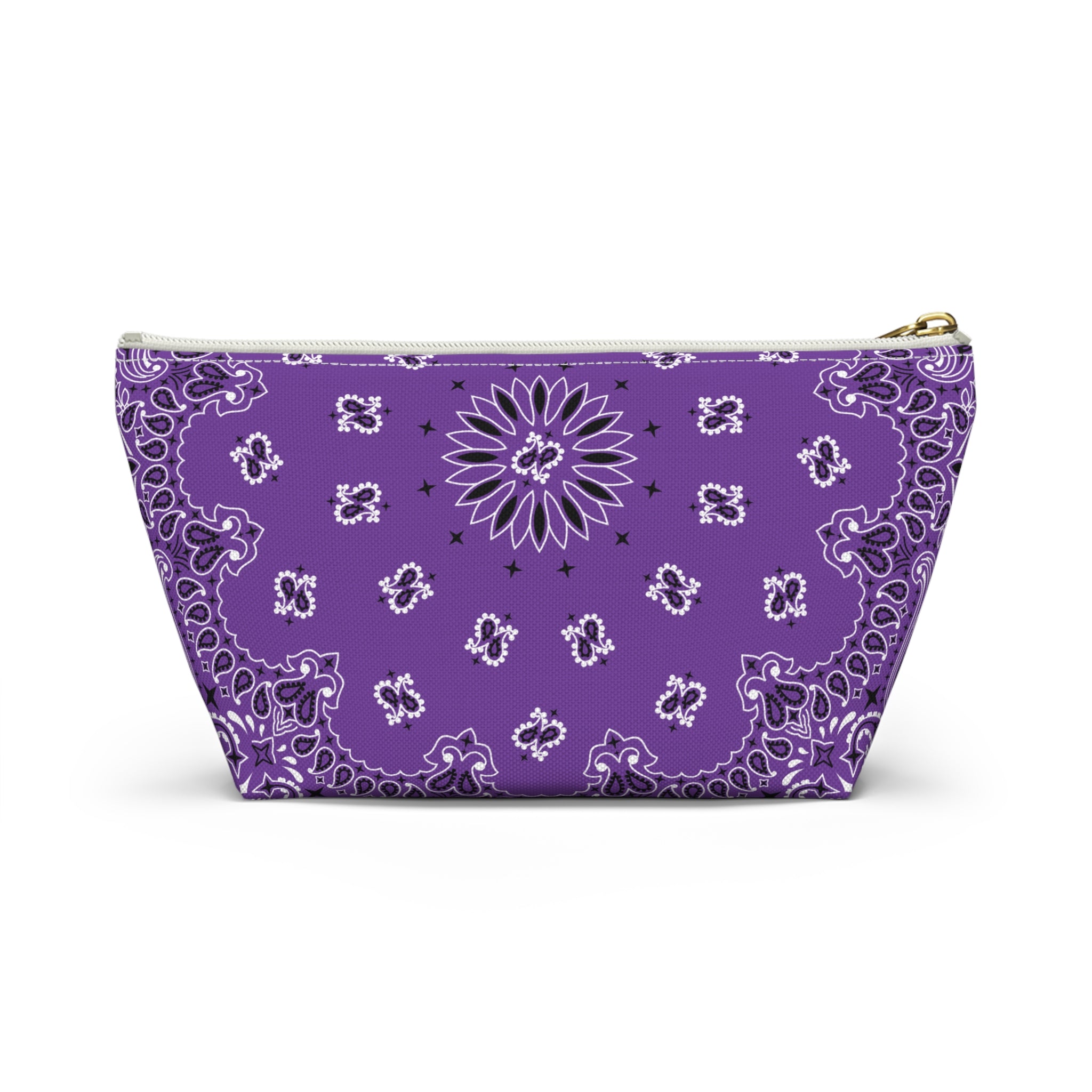 Purple Bandana Jewelry Pouch - Travel Organizer, Pencil Bag, Gift for Her, Cosmetic Makeup Bag, Cute Accessory Case