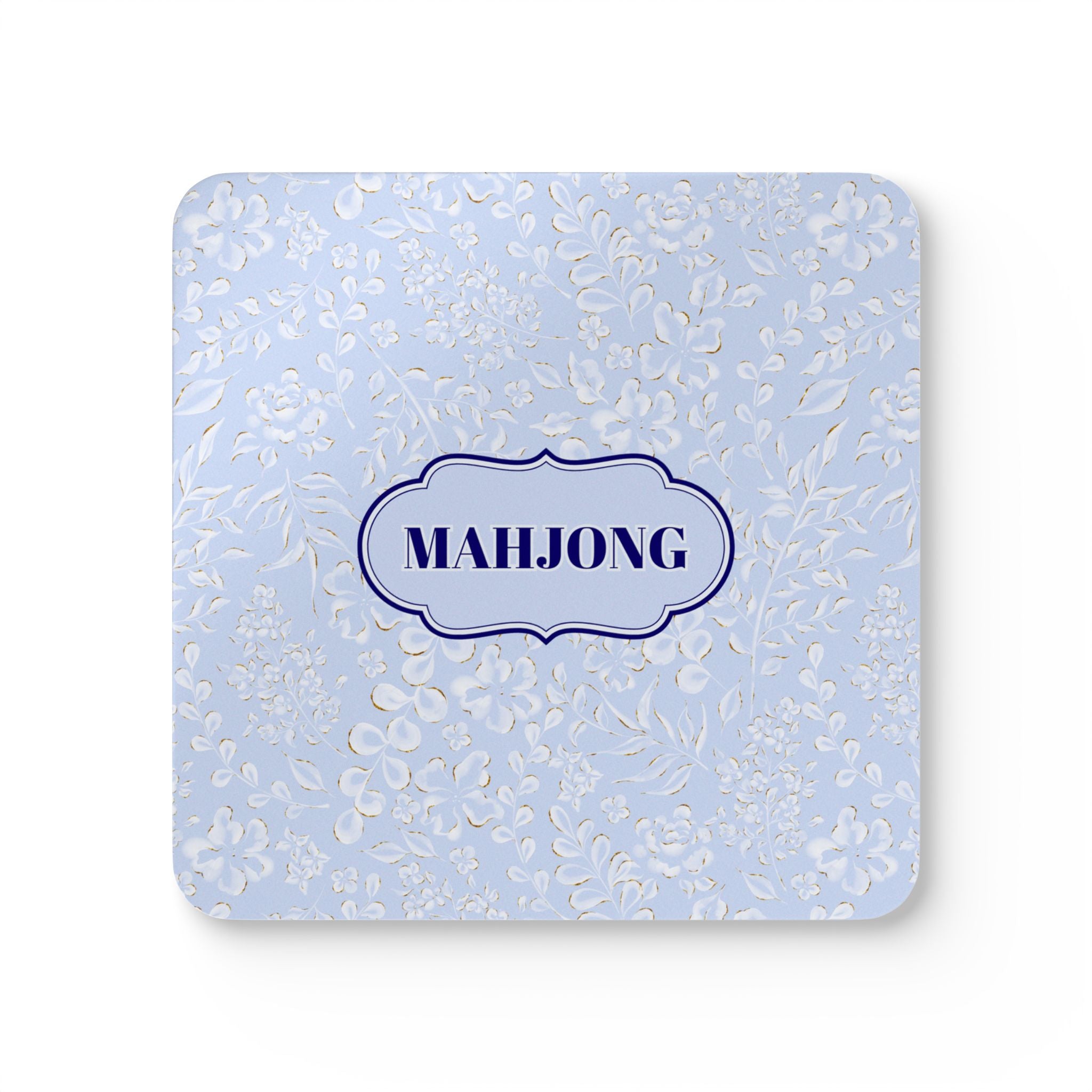 Mahjong Corkwood Coaster Set Carlina Floral