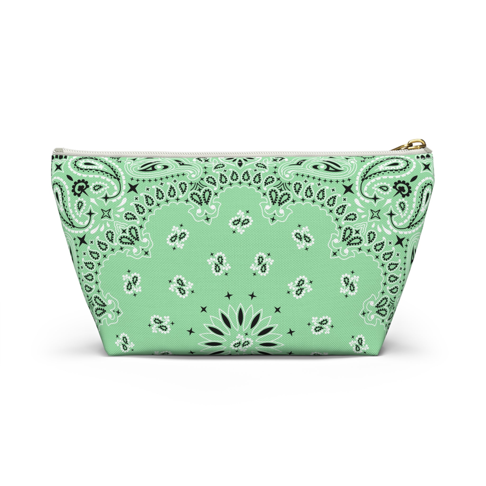 Mint Green Bandana Jewelry Pouch, Costal Cowgirl, Travel Organizer, Gift for Her, Cosmetic Makeup Accessory Case, Rodeo Western Classic