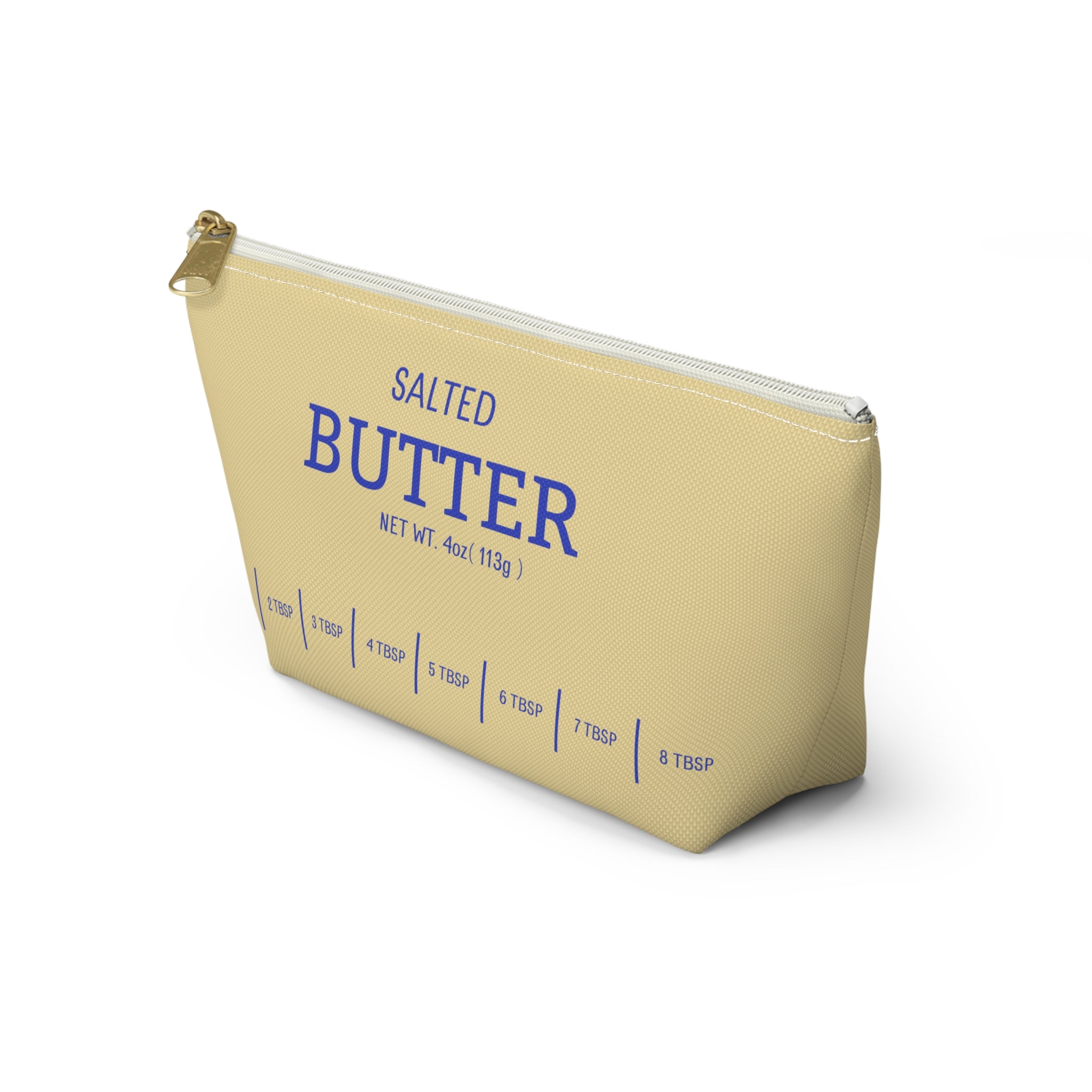 Stick of Butter Jewelry Pouch, Yellow Funny Gift for Foodie Chief, Cooks, Hostess, Pencil Case, Cooking Utensil Bag
