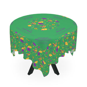 Mardi Gras MAHJONG Tablecloth, With Instructions, Size 55 x 55, Learning to play, Beginner