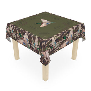 Duck Hunt Camo Mahjong Tablecloth, Camouflage, Guys Away Girls Will Play, Gaming Table Cover, Beginner, 55 x 55, Charleston Rules