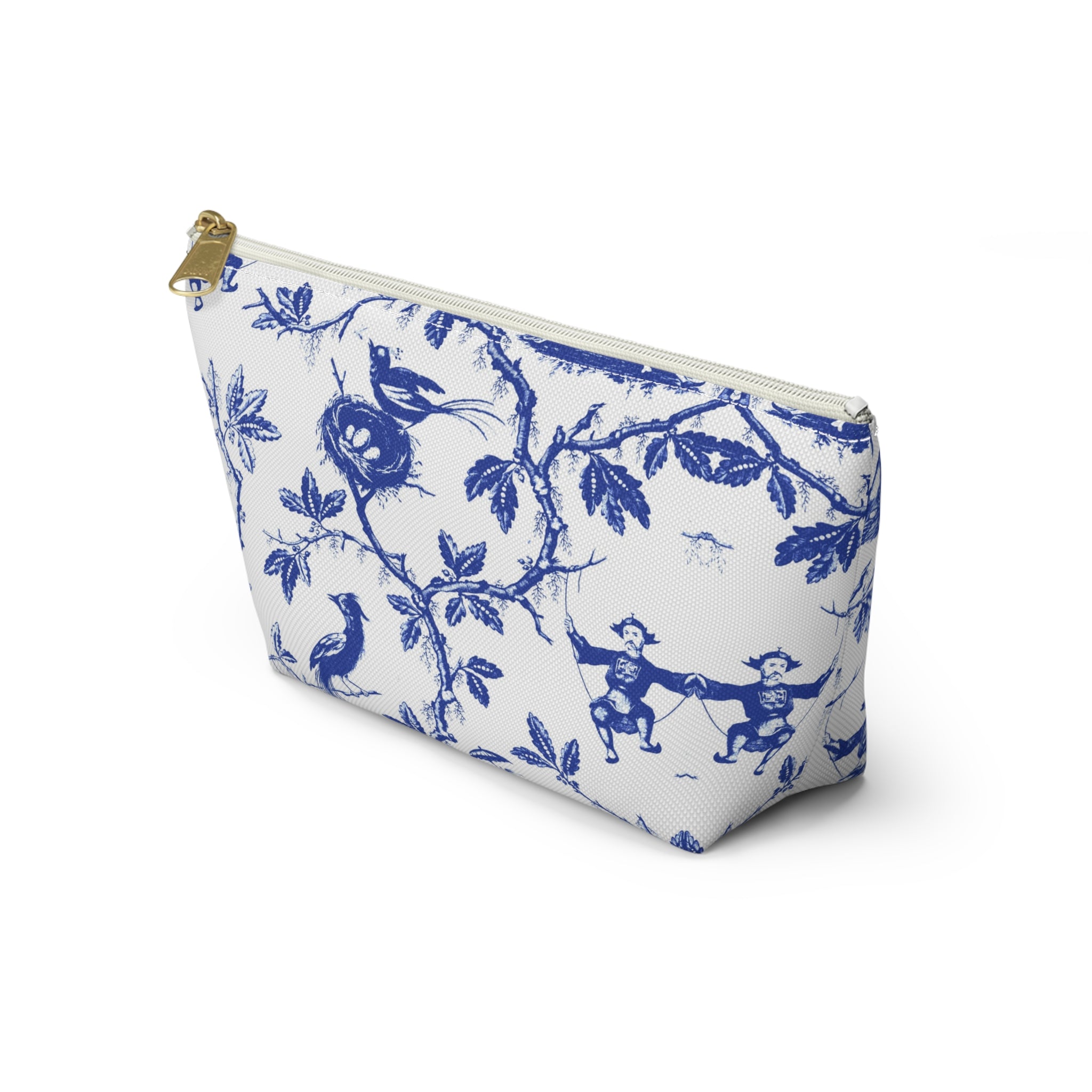 Chinoiserie Jewelry Pouch - Accessory Case, Travel Organizer, Pencil Bag, Gift for Her, Makeup Bag, Cute Indigo Blue and White