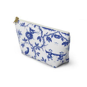 Chinoiserie Jewelry Pouch - Accessory Case, Travel Organizer, Pencil Bag, Gift for Her, Makeup Bag, Cute Indigo Blue and White