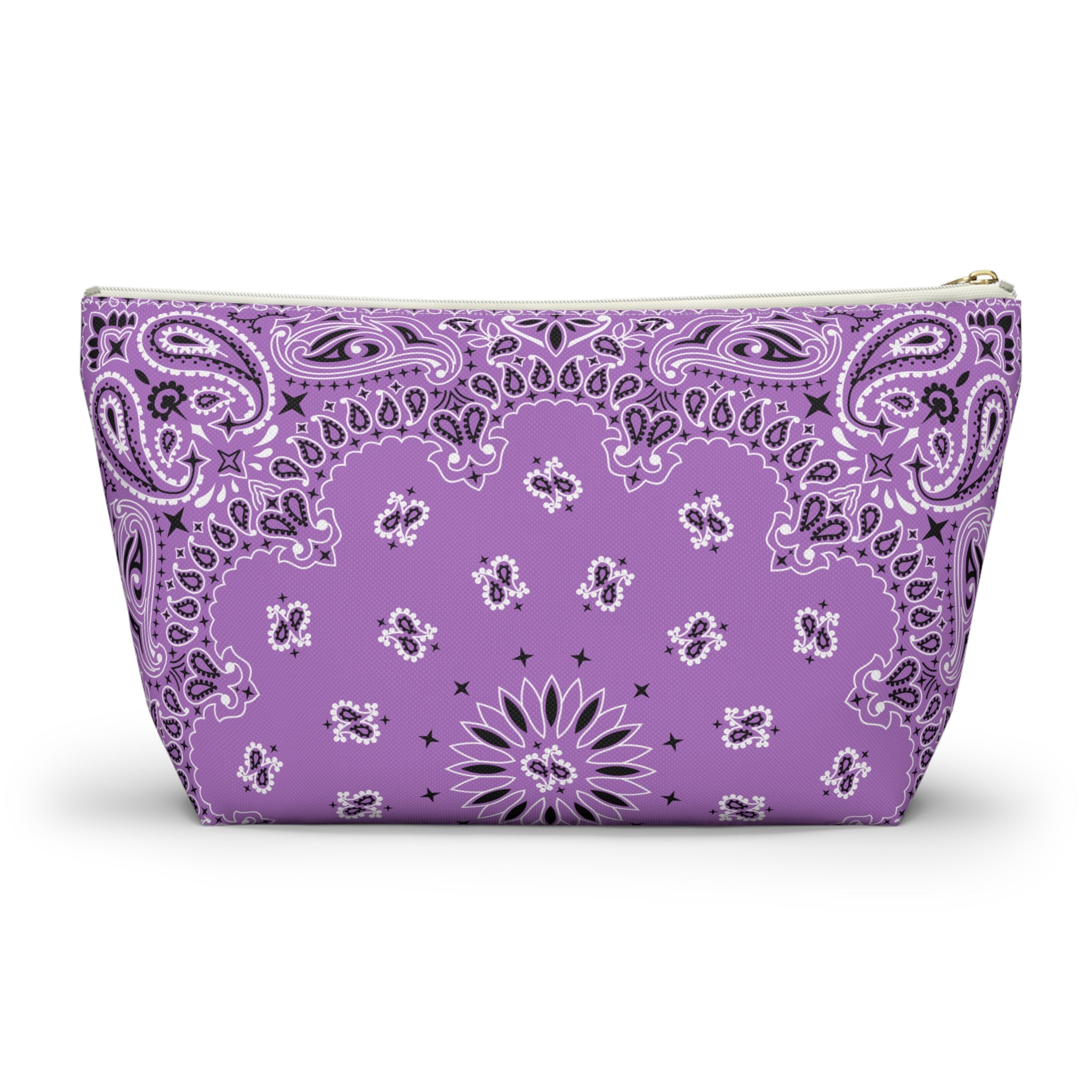 Lilac Bandana Jewelry Pouch - Travel Organizer, Pencil Bag, Gift for Her, Cosmetic Makeup Bag, Cute Accessory Case