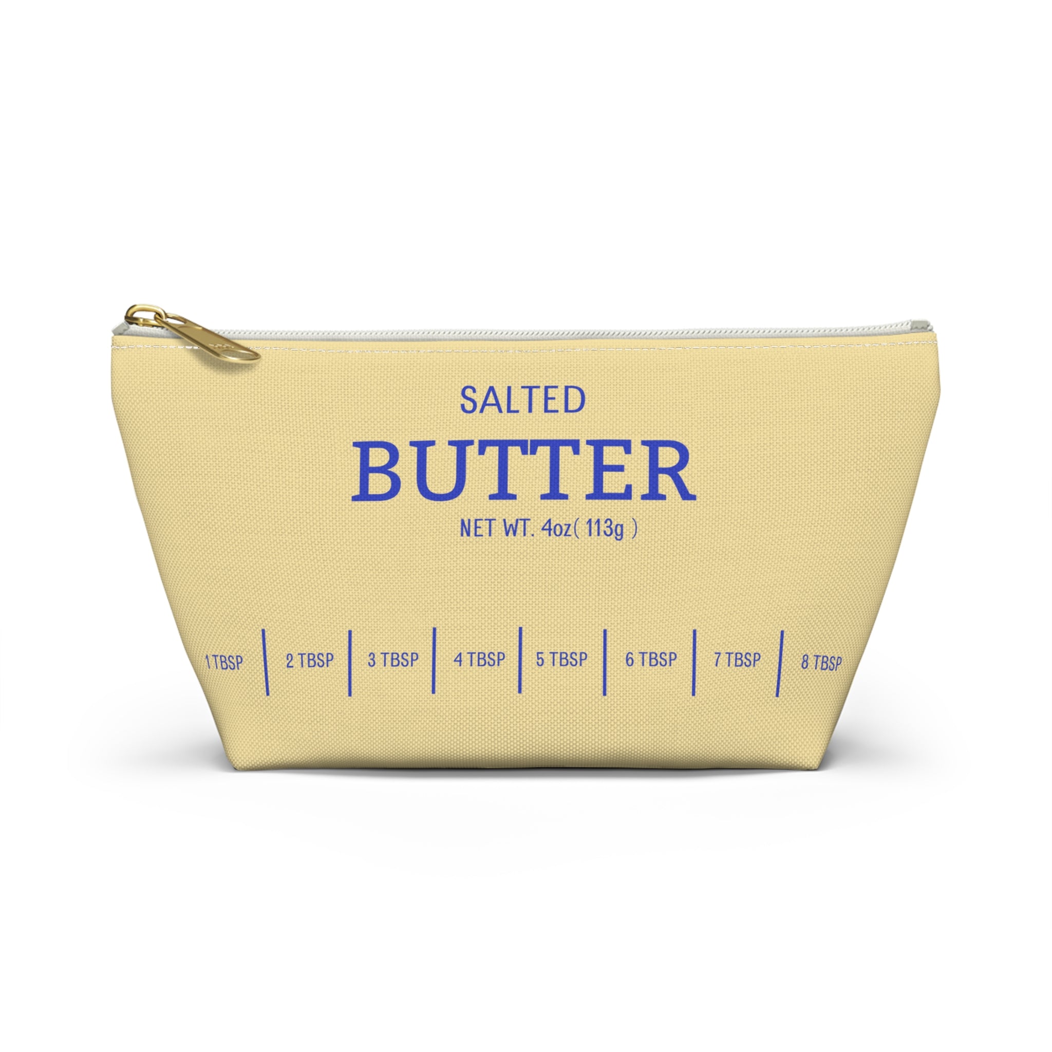 Stick of Butter Jewelry Pouch, Yellow Funny Gift for Foodie Chief, Cooks, Hostess, Pencil Case, Cooking Utensil Bag