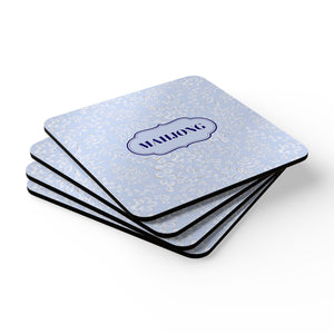 Mahjong Corkwood Coaster Set Carlina Floral