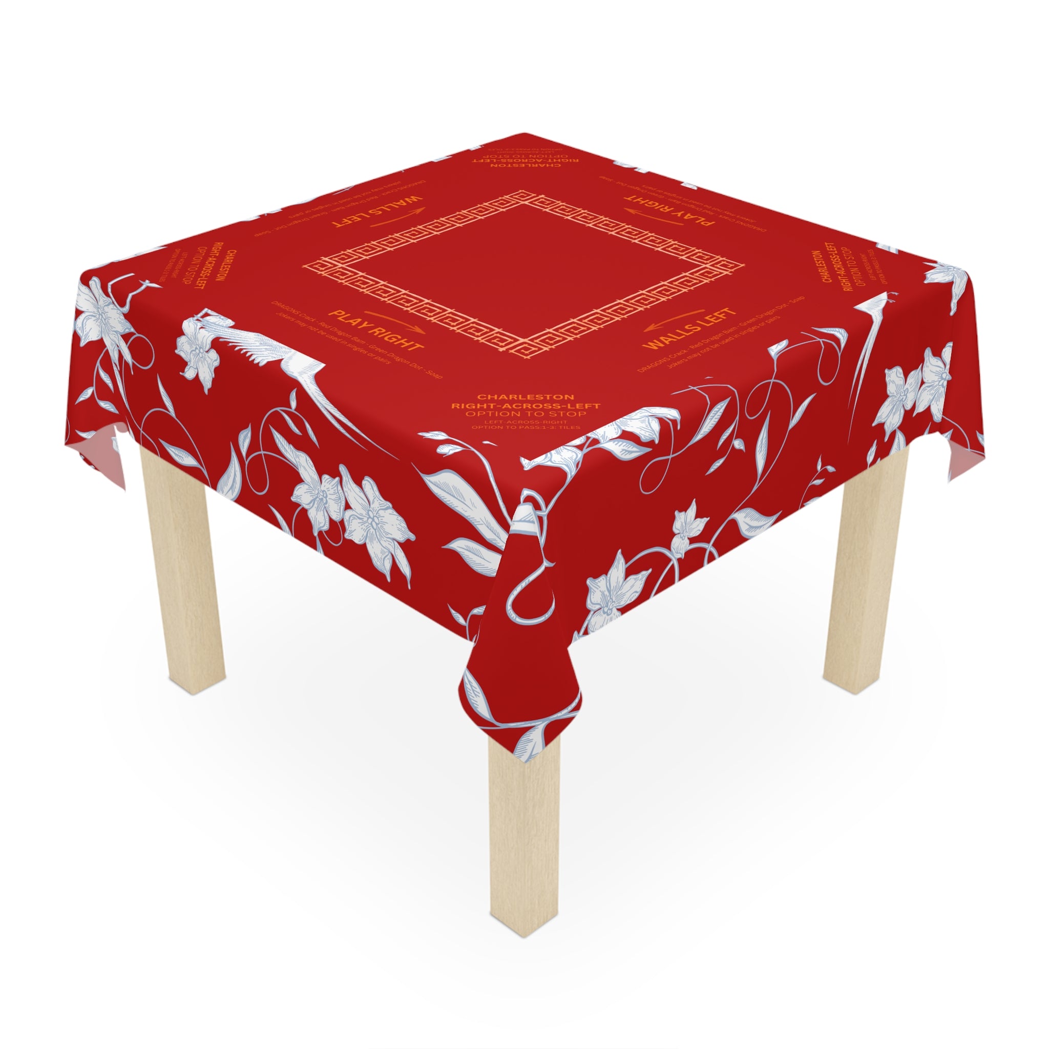 Red Birdie Tablecloth, Grandmillennial Table Cover, Hostess Gift, Charleston Rules, Beginner Instructions