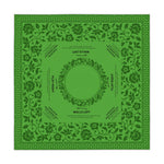 Green Floral MAHJONG Tablecloth, Instructions, Size 55 x 55, With Rules for Beginners, Saint Patrick's Day