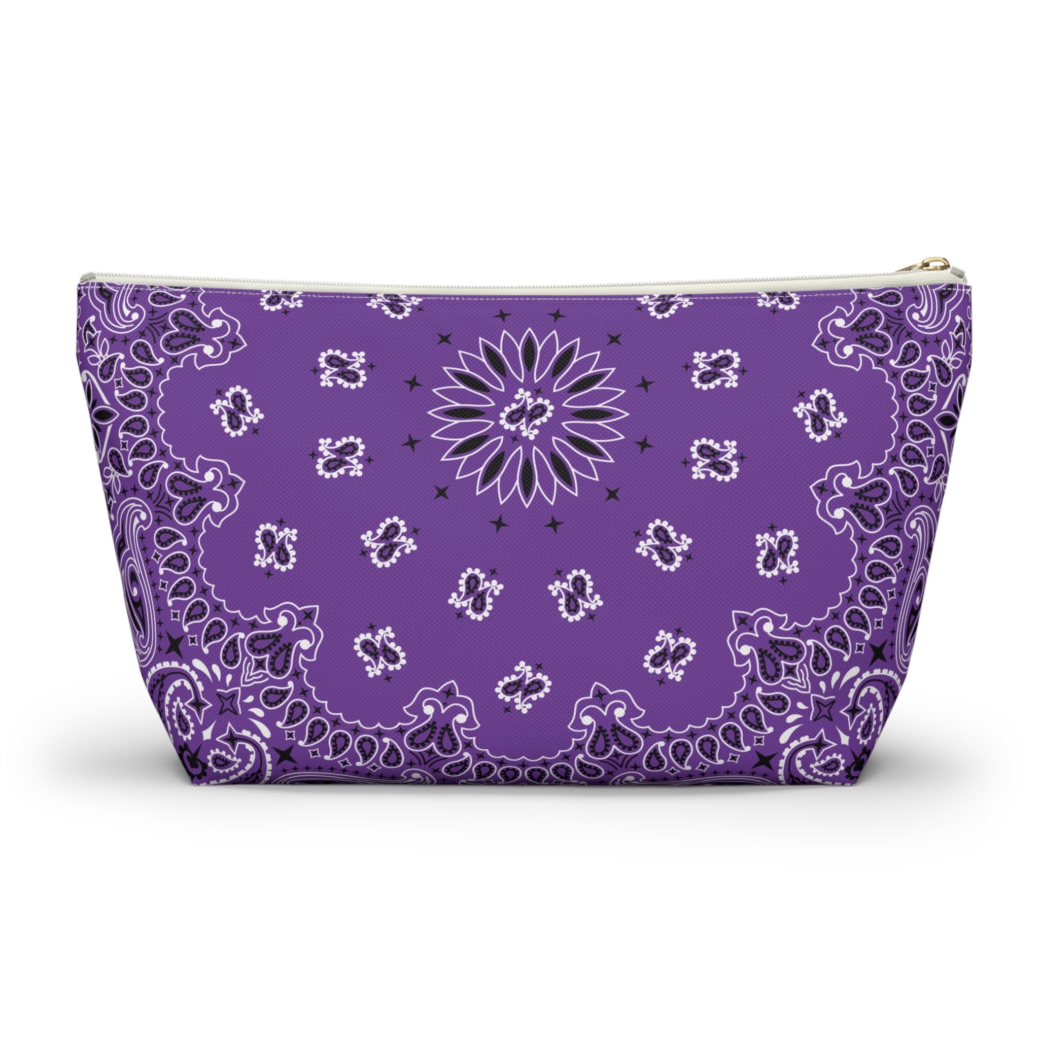 Purple Bandana Jewelry Pouch - Travel Organizer, Pencil Bag, Gift for Her, Cosmetic Makeup Bag, Cute Accessory Case
