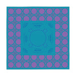 Purple Teal Rattan Mahjong Tablecloth, Game Night Hostess Gift 55x55, Blue Palm Beach Vibe, Mahj, with instrucitons,Table Cover, Home Decor