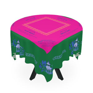 Blue Pagoda Tablecloth, Grandmillennial Table Cover, Hostess Gift, Charleston Rules, Beginner Instructions