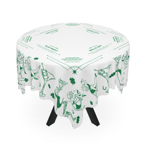 Get Lucky Mahjong Game Night Tablecloth, Hostess Gift,  Beginners Rules, Instructions, 55x55, Cocktails, Cowgirls, and Tiles Table Cover