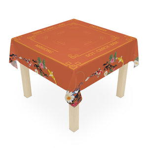 Orange Koi Mahjong Instructional Tablecloth, Great for Beginners, Game Night Decor, Hostess Gift