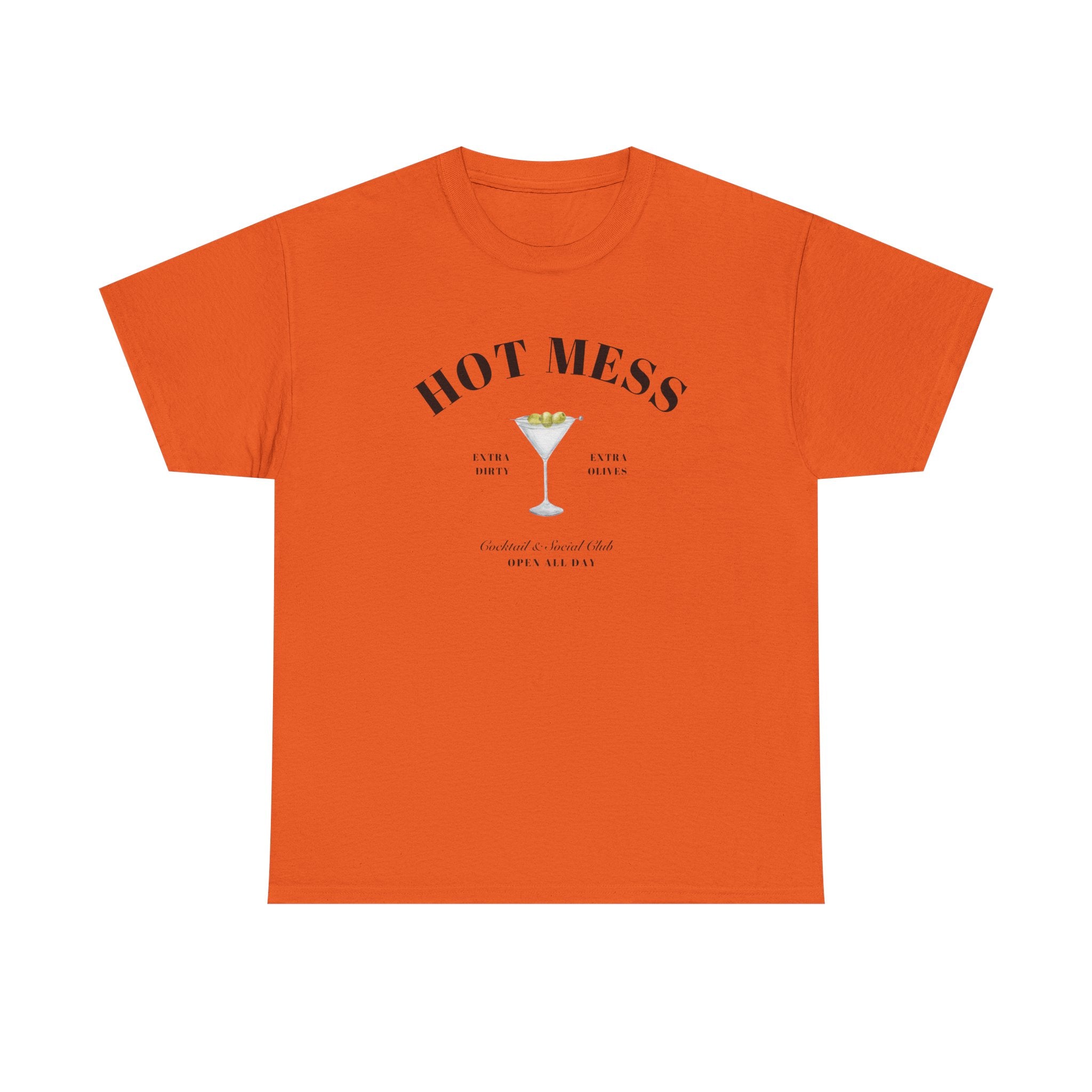 Hot Mess Cocktail Club Tee, Unisex Heavy Cotton Shirt