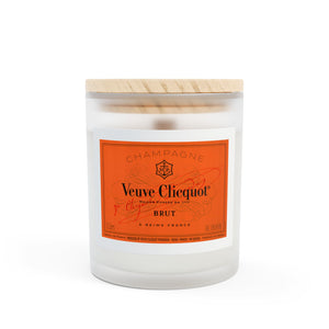 Veuve Clicquot Frosted Glass Candle, 11oz, Coconut Soy Blended Wax, Old Money, Sporty Rich