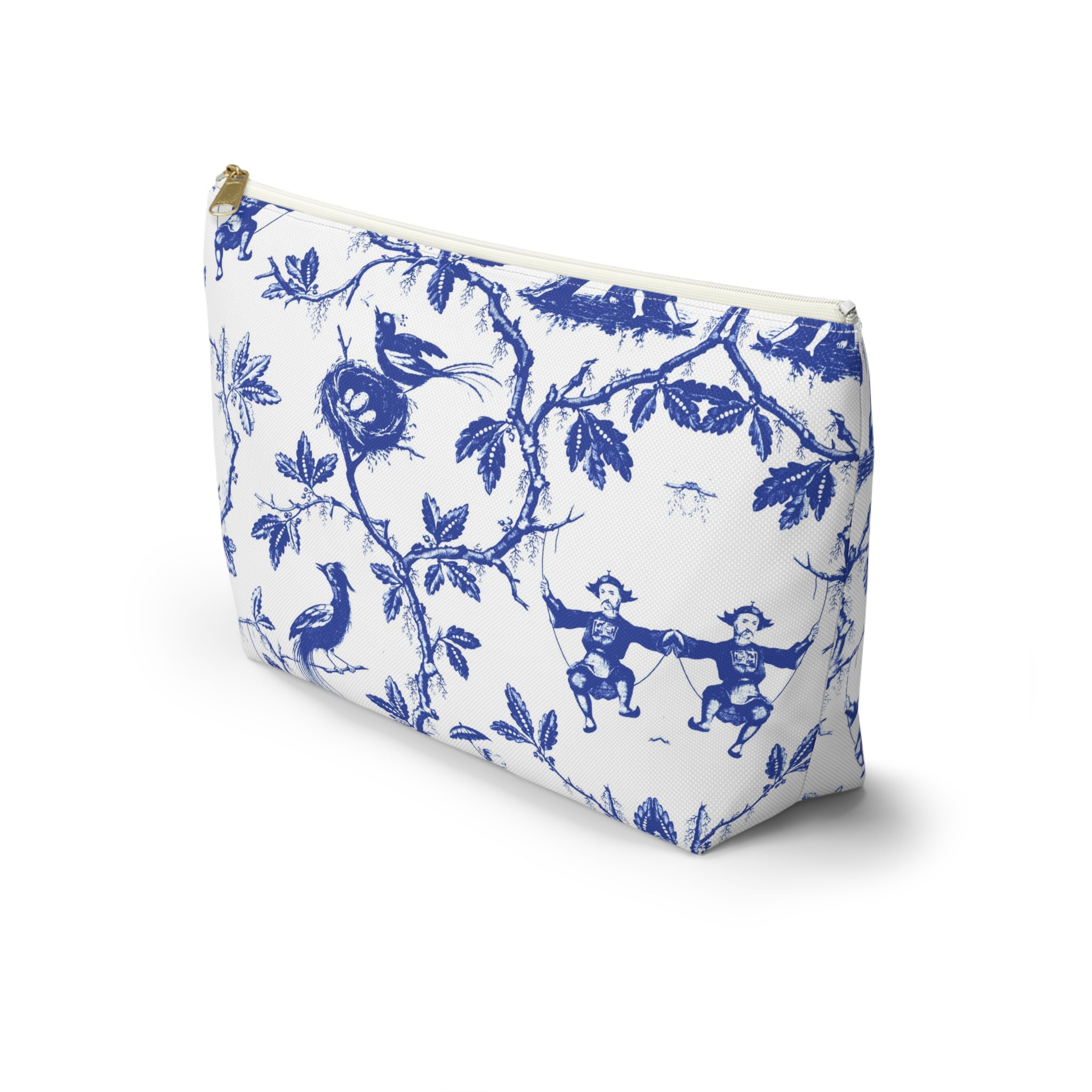 Chinoiserie Jewelry Pouch - Accessory Case, Travel Organizer, Pencil Bag, Gift for Her, Makeup Bag, Cute Indigo Blue and White