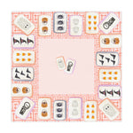 Halloween MAHJONG Tiles Tablecloth, 55 x 55, Hostess Gift, Bat, Pumpkin, Mummy, Skeleton, Ghost, Spider, Witch Hat, Handpainted Tiles