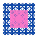 Rattan Mahjong Tablecloth, Game Night Hostess Gift 55x55, Blue Pink Palm Beach Vibe, Mahj, with instrucitons,Table Cover, Home Decor