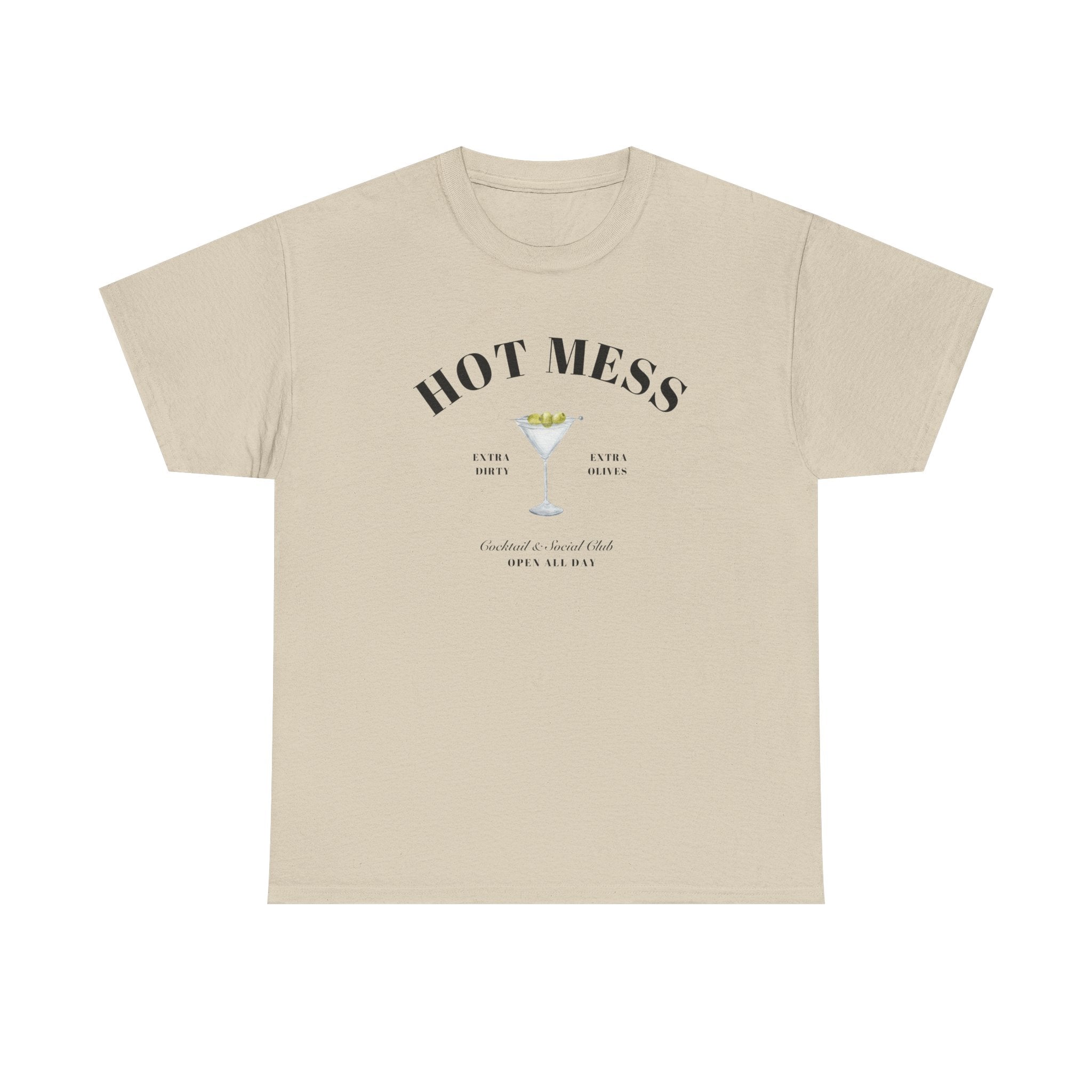 Hot Mess Cocktail Club Tee, Unisex Heavy Cotton Shirt