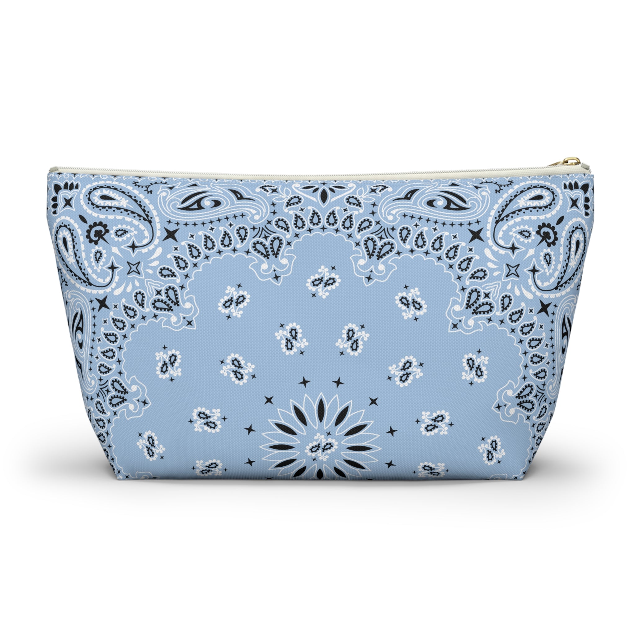 Baby Blue Bandana Jewelry Pouch - Costal Cowgirl, Travel Organizer, Gift for Her, Cosmetic Makeup Cute Accessory Case, Western Rodeo Style