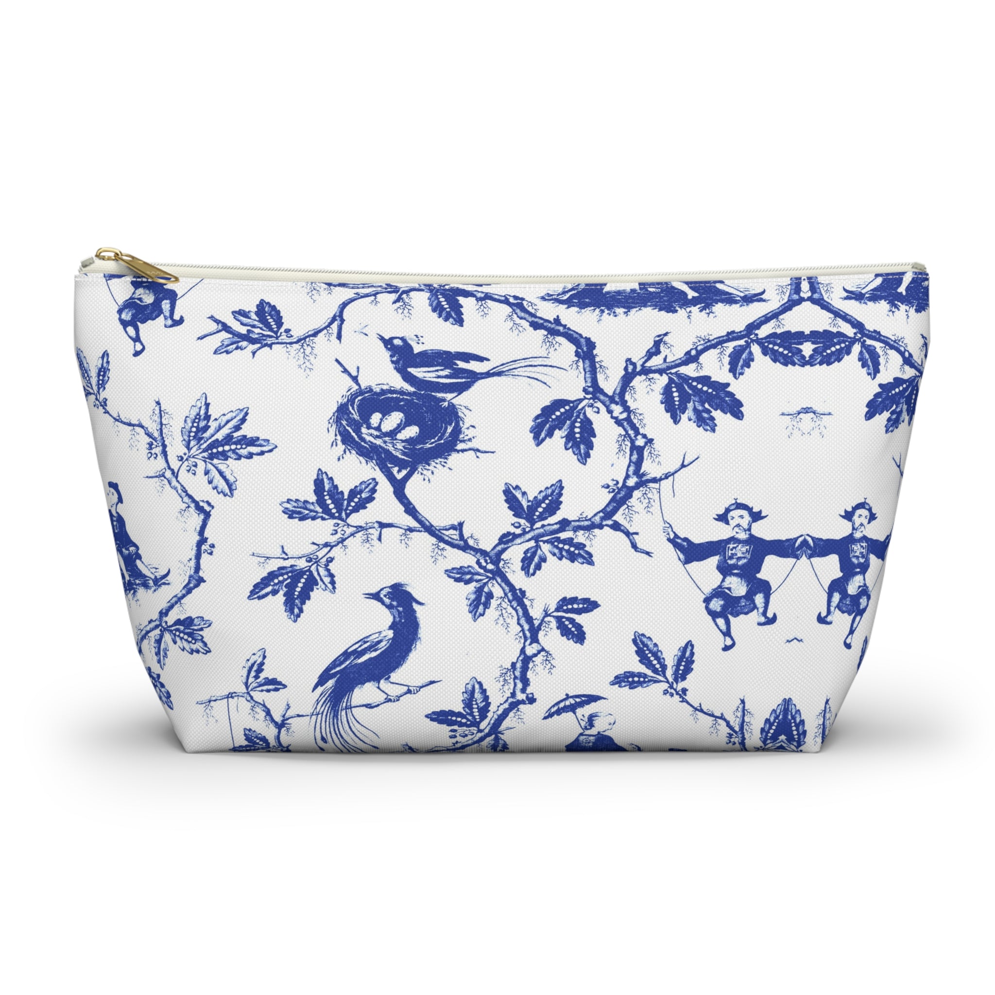 Chinoiserie Jewelry Pouch - Accessory Case, Travel Organizer, Pencil Bag, Gift for Her, Makeup Bag, Cute Indigo Blue and White