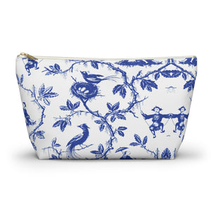 Chinoiserie Jewelry Pouch - Accessory Case, Travel Organizer, Pencil Bag, Gift for Her, Makeup Bag, Cute Indigo Blue and White