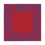 Red Blue Ocean Mahjong Tablecloth, Game Night Hostess Gift 55x55, Coral Sea Life, Ocean Theme,  Mahj Decor, 4th of July, with instrucitons