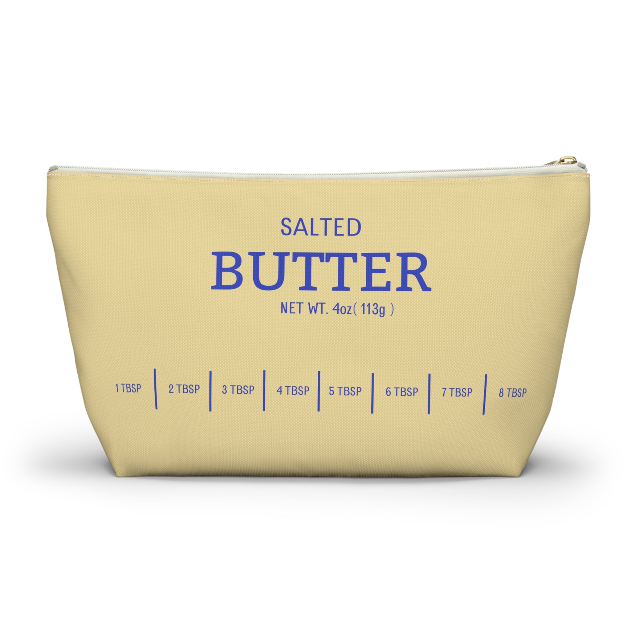 Stick of Butter Jewelry Pouch, Yellow Funny Gift for Foodie Chief, Cooks, Hostess, Pencil Case, Cooking Utensil Bag