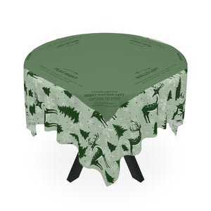 Christmas MAHJONG Tablecloth Forest Coquette, Mahjong Instructions,Tablecloth Size 55 x 55, Mahjong with Rules, for beginners